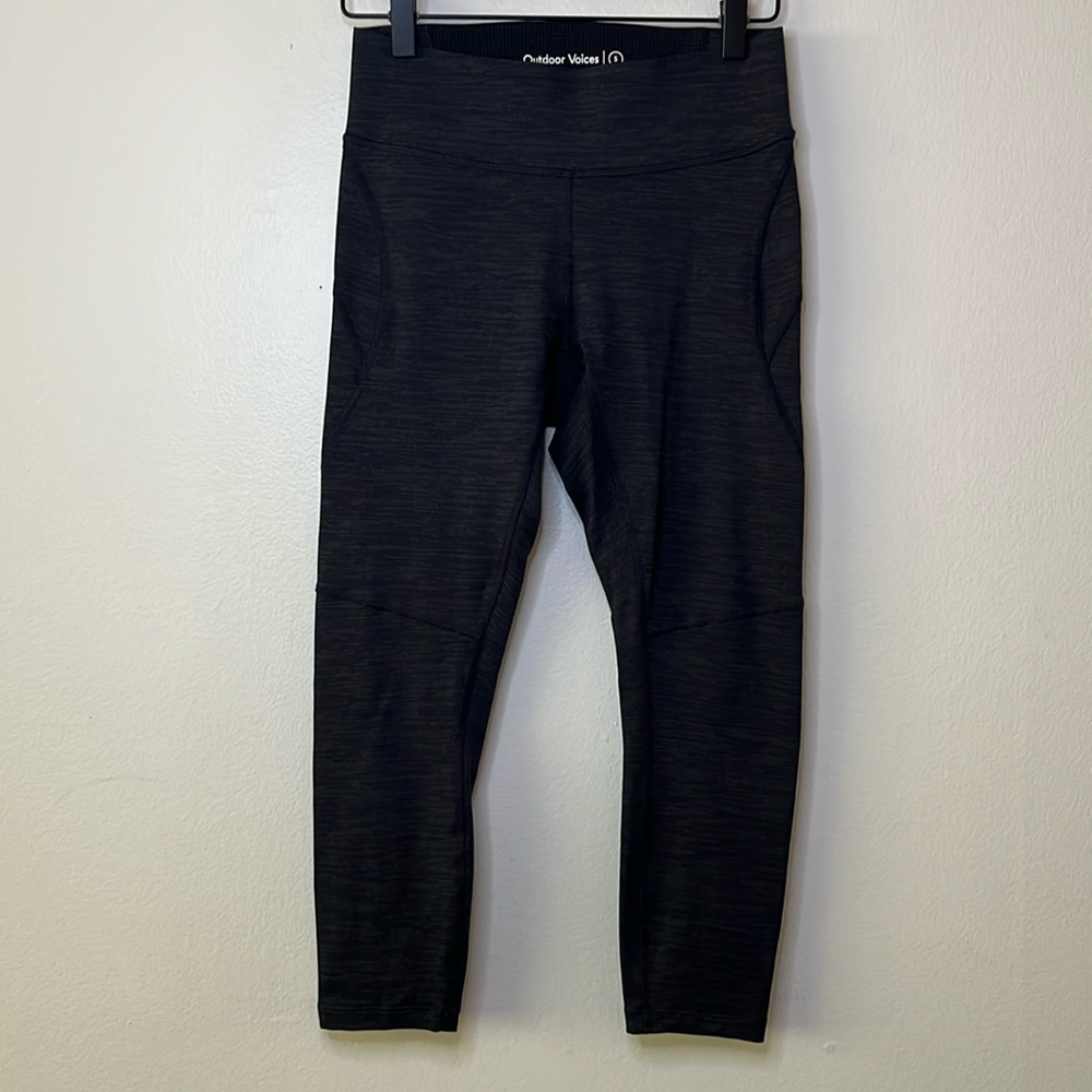 Outdoor Voices‎ TechSweat Cropped Legging in Heather Gray size small